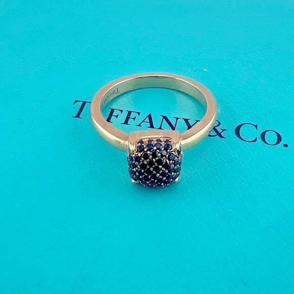 Tiffany & Co. Spinel Sugar Stack Ring 18k Rose Gold Size 4.75 🖤 - Picture 1 of 6